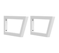 vidaXL Supports de lavabo 2 pcs. Blanc Trapézoïdal Acier