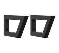 vidaXL Supports de lavabo 2 pcs. noir trapézoïdal acier