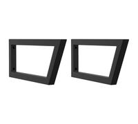 vidaXL Supports de lavabo 2 pcs. noir trapézoïdal acier