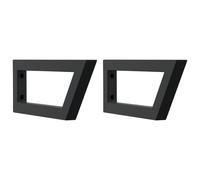 vidaXL Supports de lavabo 2 pcs. noir trapézoïdal acier