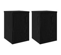 vidaXL Supports de Plantes 2 pcs Chêne Noir 20x20x30 cm Bois agencé