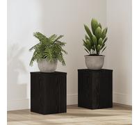 vidaXL Supports de plantes 2 pcs Chêne noir 20x20x30 cm Bois agencé