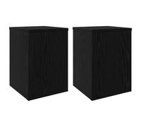 vidaXL Supports de Plantes 2 pcs Chêne Noir 25x25x35 cm Bois d'ingénierie