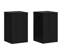 vidaXL Supports de Plantes 2 pcs Chêne Noir 30x30x50 cm Bois reconstitué