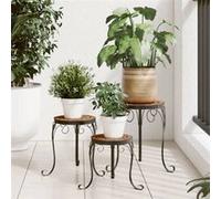 Vidaxl Supports De Plantes 3 Pcs Terre Cuite Céramique