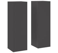 vidaXL Supports de Plantes d'Extérieur Pilier 2 pcs Noir 24x24x75 cm Acier