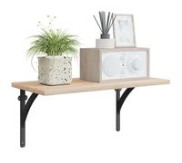 vidaXL Supports d'étagère murale 12 pc Noir 10 x 10 x 3 cm Acier