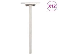 vidaXL Supports d'étagères flottantes 12pcs invisible acier au carbone, support de bibliothèque flottante, support d'étagère murale, support d'étagère en métal