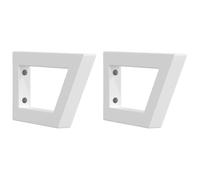 vidaXL Supports d'étagères pour lavabo 2 pcs blanc trapèze acier