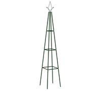 vidaXL Supports plantes grimpantes 2 pcs Vert foncé 35x35x195 cm Fer