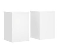vidaXL Supports pour plantes 2 pcs blanc 20x20x30 cm bois d'ingénierie, support de fleurs, support de pot, support pour 852897
