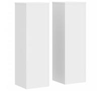 vidaXL Supports pour plantes Bois d'ingénierie 25x25x80 cm Lot de 2 Blanc