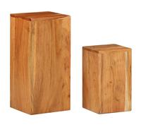 Vidaxl Supports Pour Plantes 2 Pcs Bois D'acacia Massif Multicolore