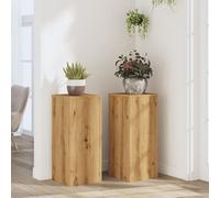 Vidaxl Supports Pour Plantes 2 Pcs Chêne Artisanal Bois D'ingénierie