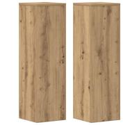 vidaXL Supports pour plantes Lot de 2 – Bois d'ingénierie chêne artisanal 80 cm