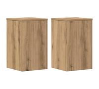 vidaXL Supports pour plantes 2 pcs Chêne artisanal bois d'ingénierie pour plantes d'intérieur