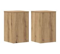 vidaXL Supports pour plantes 2 pcs Chêne artisanal bois d'ingénierie pour plantes d'intérieur