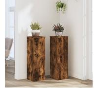 vidaXL Supports pour plantes 2 pcs chêne fumé, bois d'ingénierie