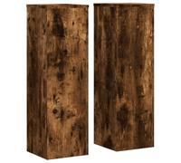 vidaXL Supports pour plantes 2 pcs chêne fumé, bois d'ingénierie