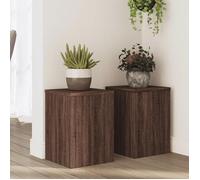 vidaXL Supports pour plantes 2 pièces Chêne marron bois d'ingénierie pour intérieur