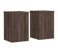 vidaXL Supports pour plantes 2 pièces Chêne marron bois d'ingénierie pour intérieur