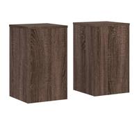 vidaXL Supports pour plantes 852921 – 2 pièces chêne marron en bois d'ingénierie
