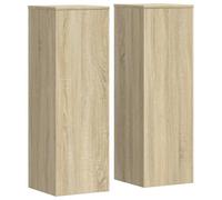 vidaXL Supports pour plantes 3307884 – 2 pièces Chêne Sonoma, bois d'ingénierie – Marron G