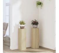 vidaXL Supports pour plantes 2 pièces Chêne Sonoma en bois d'ingénierie