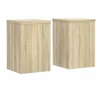 vidaXL Supports pour plantes lot de 2 Chêne Sonoma – Bois d'ingénierie, intérieur