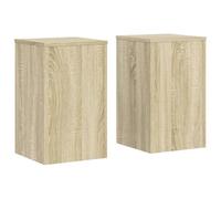 vidaXL Supports pour plantes 2 pcs chêne sonoma en bois d'ingénierie pour intérieur