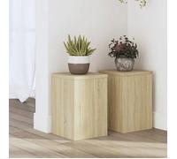 vidaXL Supports pour plantes 2 pcs Chêne Sonoma bois d'ingénierie pour intérieur