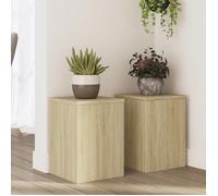 vidaXL Supports pour plantes lot de 2 Chêne Sonoma – Bois d'ingénierie, intérieur