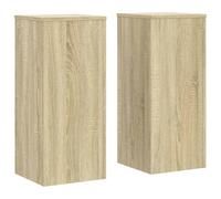 vidaXL Supports pour plantes 852926, 2 pcs, chêne Sonoma, bois d'ingénierie