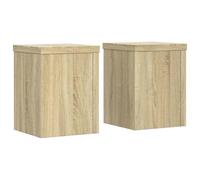 vidaXL Supports pour plantes 2 pcs chêne sonoma bois d'ingénierie, support de fleurs, support de pot, support pour plantes d'intérieur