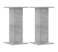 vidaXL Supports pour plantes – 2 pcs, gris béton, bois d'ingénierie