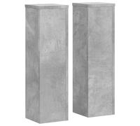 vidaXL Supports pour plantes 2 pcs bois d'ingénierie gris béton