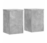 vidaXL Supports pour plantes 2 pièces gris béton bois d'ingénierie