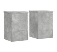 vidaXL Supports pour plantes d'intérieur 2 pcs Gris béton Bois d'ingénierie 852900