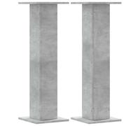 vidaXL Supports pour plantes 2 pcs gris béton bois d'ingénierie, support de fleurs, support de pot, support pour plantes d'intérieur
