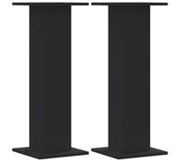 vidaXL Supports pour plantes 2 pcs noir 30x30x80 cm bois d'ingénierie 3307865