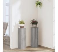 vidaXL Supports pour plantes 2 pièces Sonoma gris bois d'ingénierie Réf. 852938