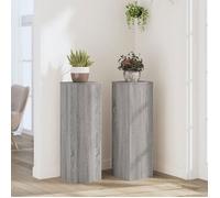 vidaXL Supports pour plantes 2 pcs Sonoma gris bois d'ingénierie modèle 852947
