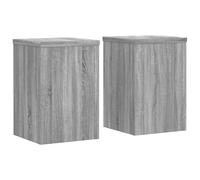 vidaXL Supports pour plantes 852911 2 pcs 25x25x35 cm bois d'ingénierie Sonoma gris