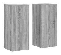 vidaXL Supports pour plantes Sonoma 2 pcs – Bois d'ingénierie Gris 852929