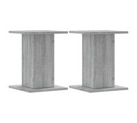 vidaXL Supports pour plantes 2 pcs sonoma gris bois d'ingénierie, support de fleurs, support de pot, support pour plantes d'intérieur