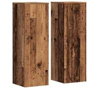 vidaXL Supports pour Plantes 2 pcs Vieux Bois Bois d'ingénierie