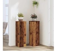 Vidaxl Supports Pour Plantes 2 Pcs Vieux Bois Bois D'ingénierie