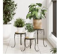 vidaXL Supports pour plantes table 4003397 – 3 pcs terre cuite et céramique blanche