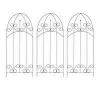 vidaXL Supports pour plantes grimpantes 3 pcs Noir 40x100 cm Fer