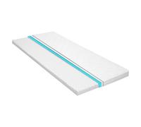 vidaXL Sur-matelas 90 x 200 cm Mousse froide Profil d'¿uf 6 cm Blanc